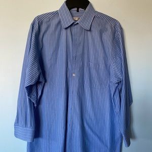 Geoffrey Beene blue & white stripe shirt dress